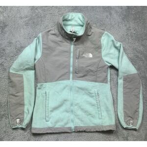 The North Face Polartec Denali Fleece Jacket Womens S Mint Gree Full Zip Outdoor